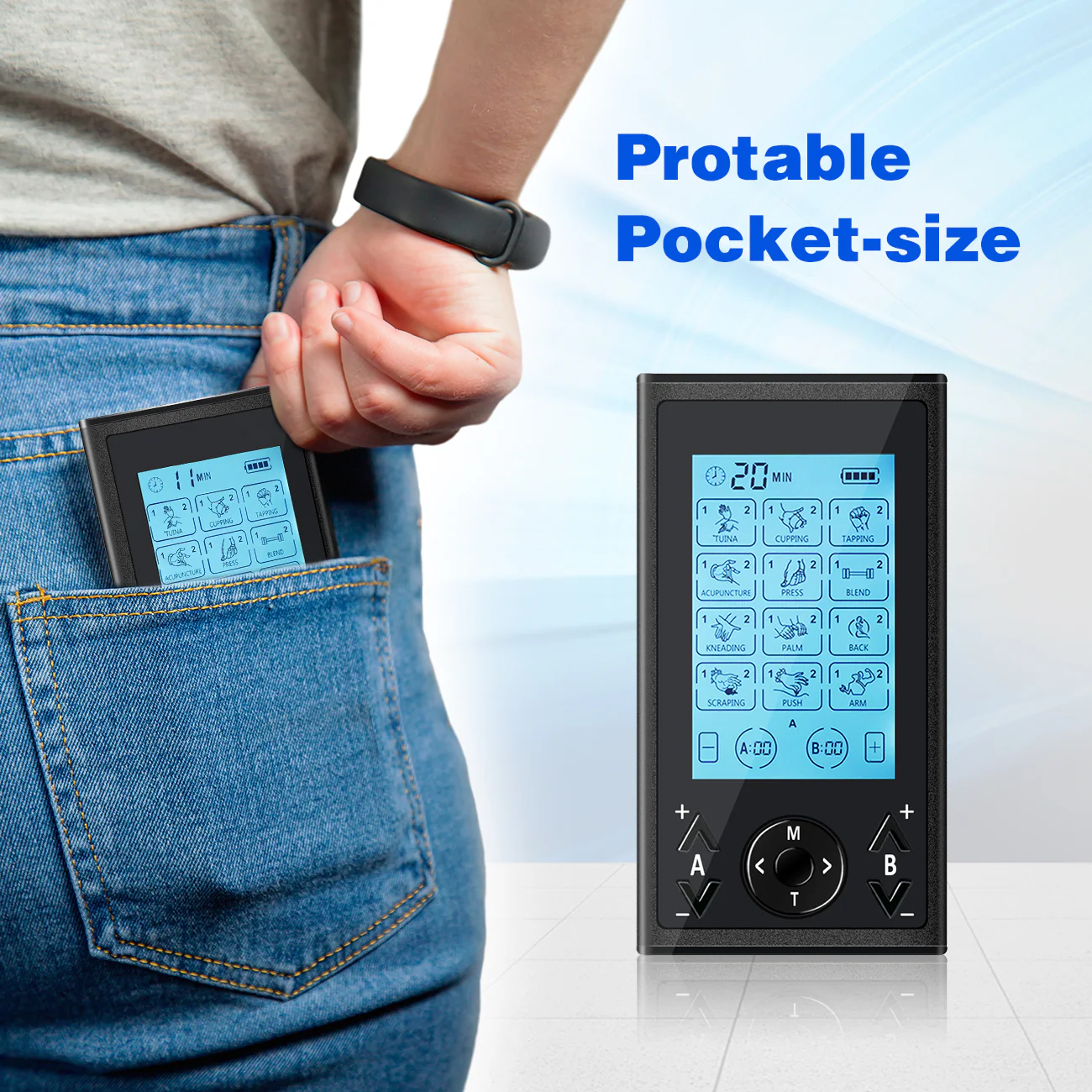 4 Outputs TENS Unit Muscle Stimulator Machine: Easy@Home 24 Modes Rechargeable EMS Electric Pulse Massager | Electric TENS Machine - Pain Relief Therapy for Back Pain | Neck Pain | Muscle Pain-AS8011 - Image 5