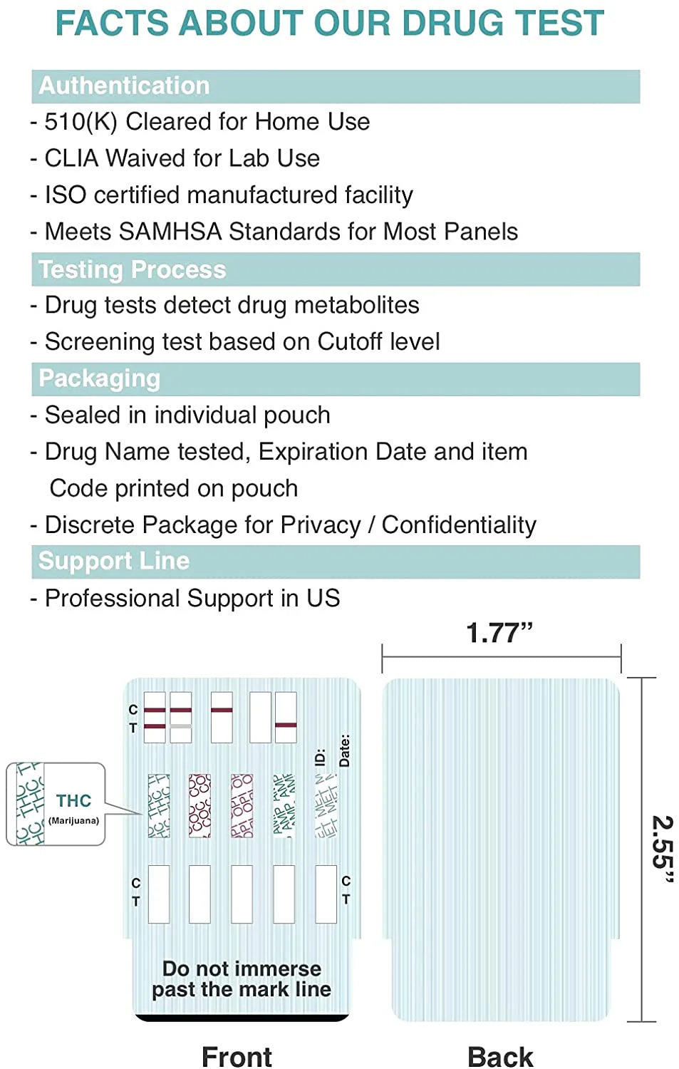 Easy@Home 5 Panel Urine Drug Test Kit EDOAP-654 - Image 5