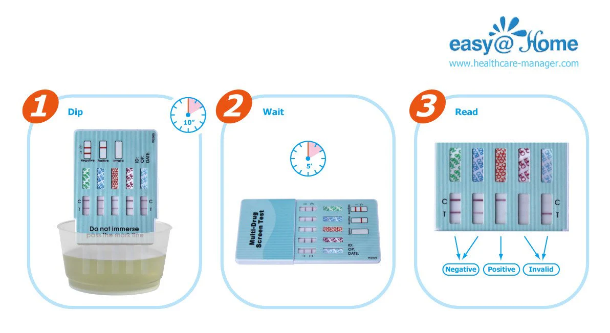 Easy@Home 5 Panel Urine Drug Test Kit EDOAP-654 - Image 8