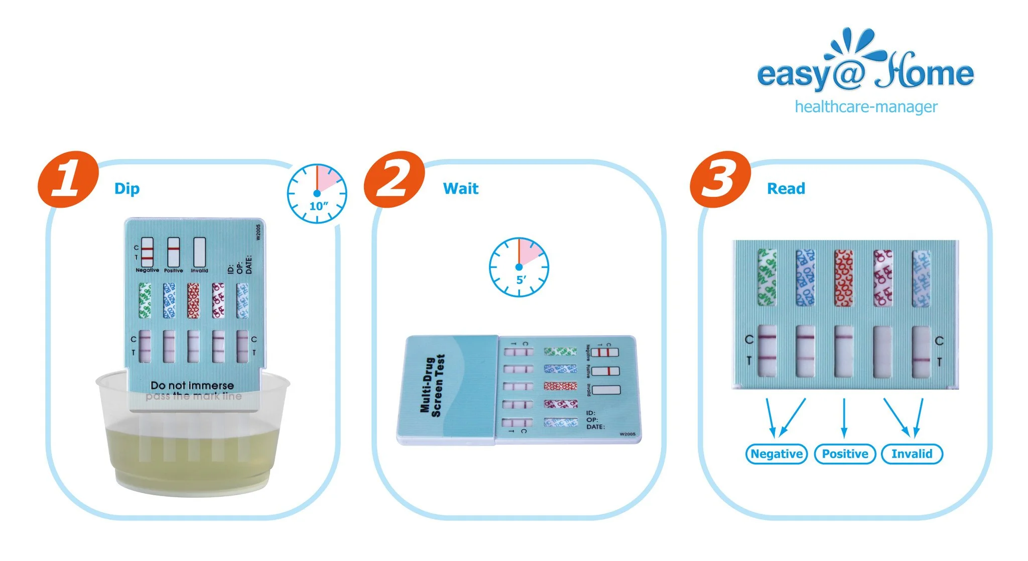 Easy@Home 6 Panel Urine Dip Instant Drug Test Strips #EDOAP-264 - Image 6