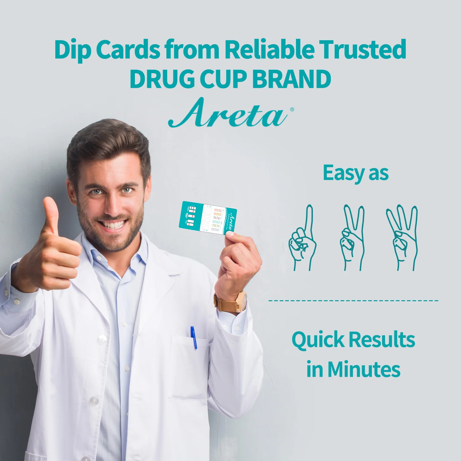 Areta 10 Panel Urine Drug Test Dip Card Kit #ADTP-3104 - Image 3