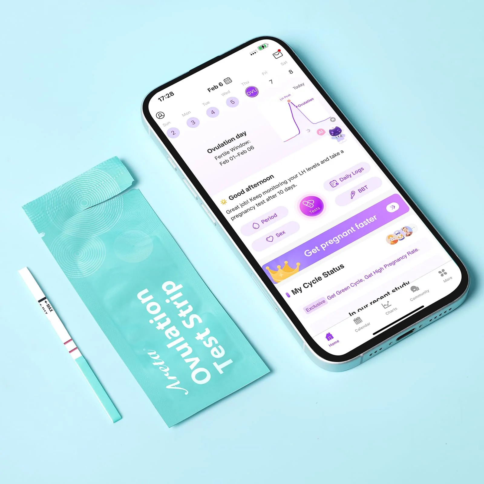 Areta 60 Ovulation Test Strips Kit: Accurate & Reliable for Women | Fast & Convenient Fertility Tracking | High Accuracy Ovulation Test Kit Blue | Expiration Date 11/13/2026 - Image 3
