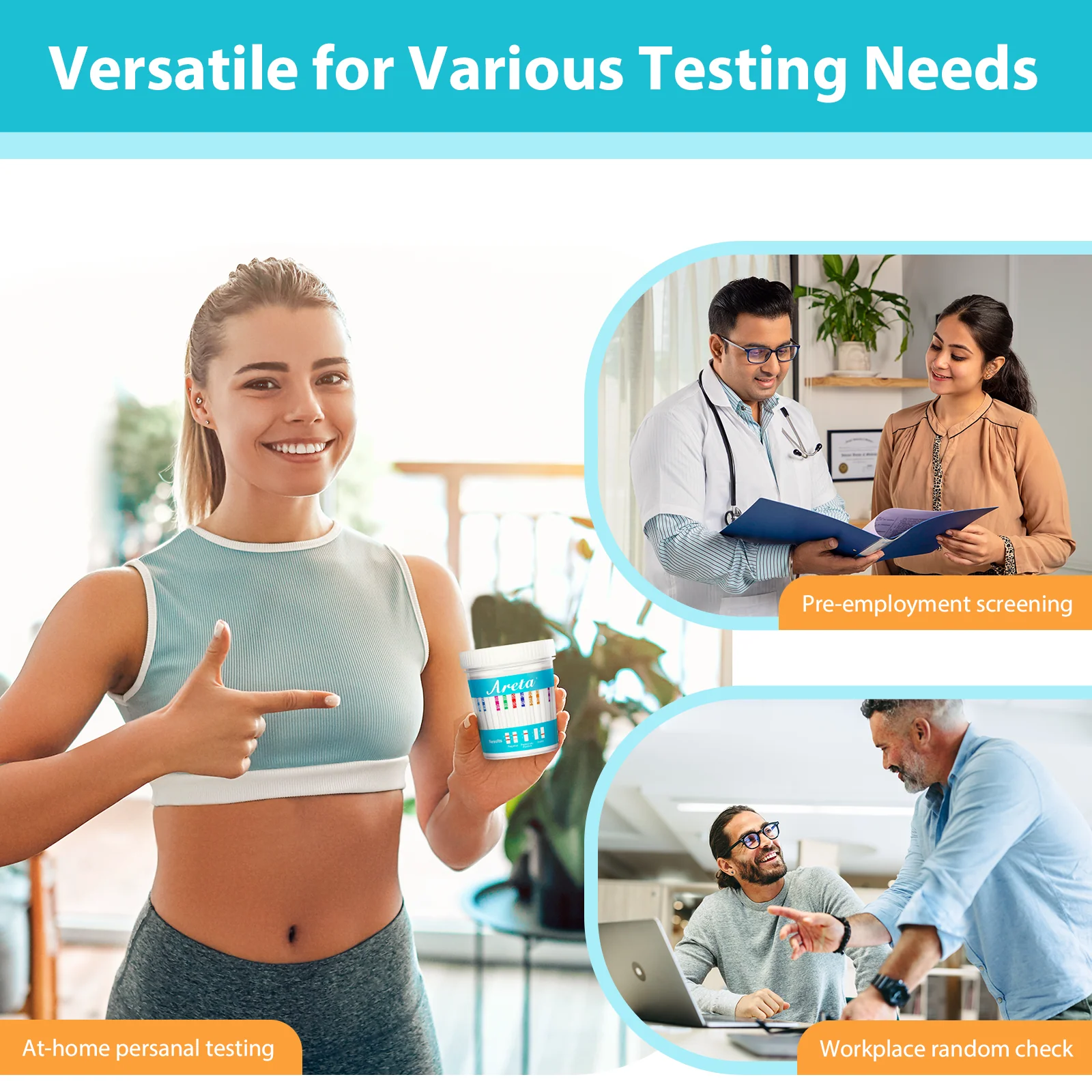 Areta MUTIDURG TEST CUP - 12 Panel Urinary At Home Testing kit, Instant Results in 5 Min Testing for 12 Different Drug Substances Qucik Screen Home Test 1PACK #ACDOA2-2124 - Image 7