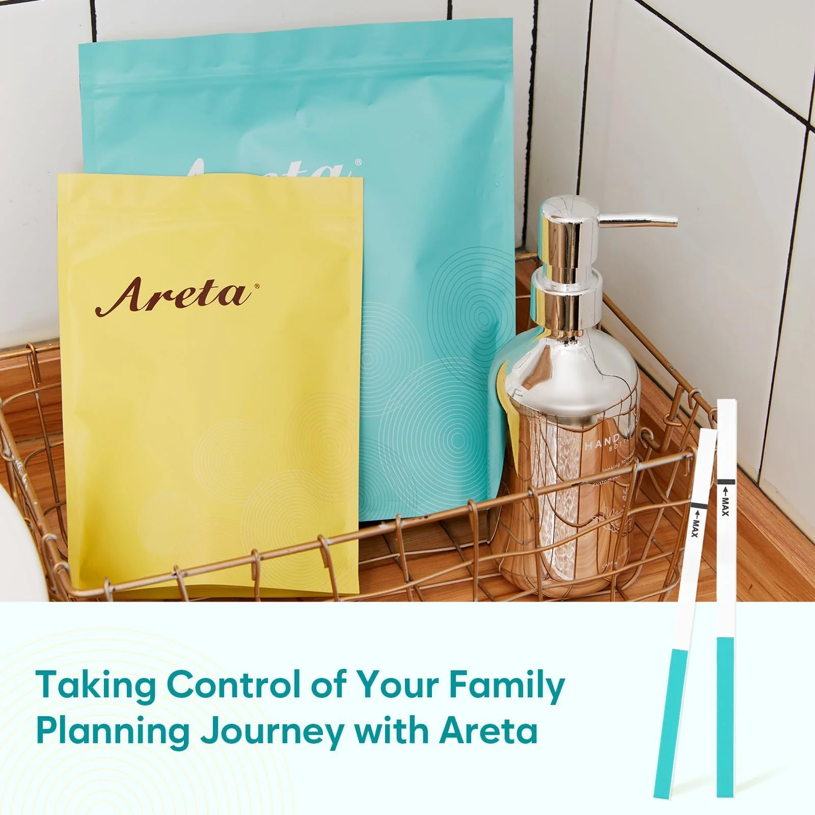 Areta Ovulation Test Strips Kit: 30 Tests | Accurate & Reliable for Women | Fast & Convenient Fertility Tracking | High Accuracy Ovulation Test Kit Blue | Expiration Date 11/21/2026 - Image 3