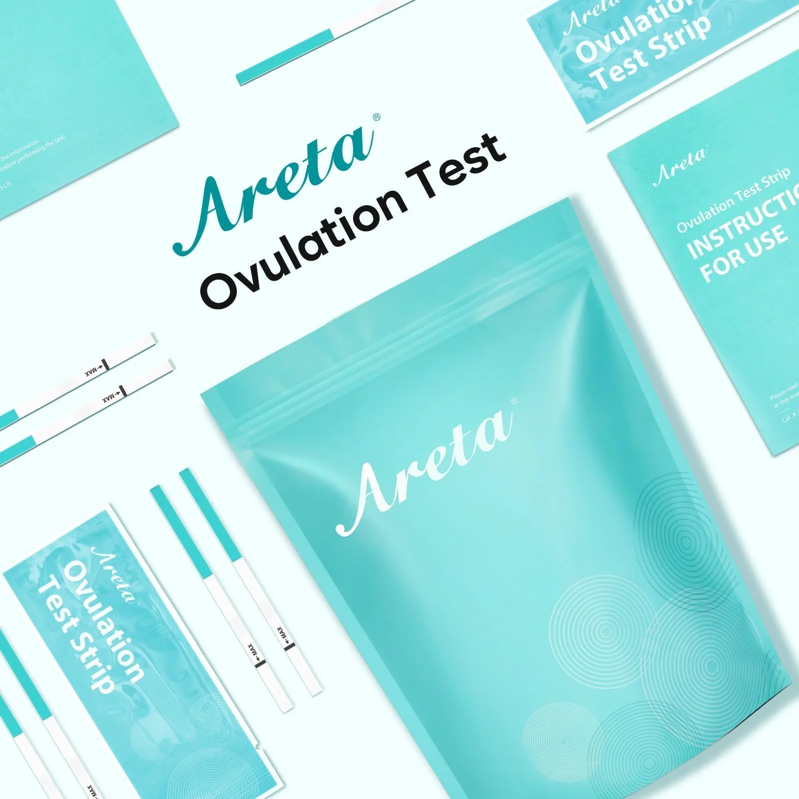 Areta Ovulation Test Strips Kit: 30 Tests | Accurate & Reliable for Women | Fast & Convenient Fertility Tracking | High Accuracy Ovulation Test Kit Blue | Expiration Date 11/21/2026 - Image 4