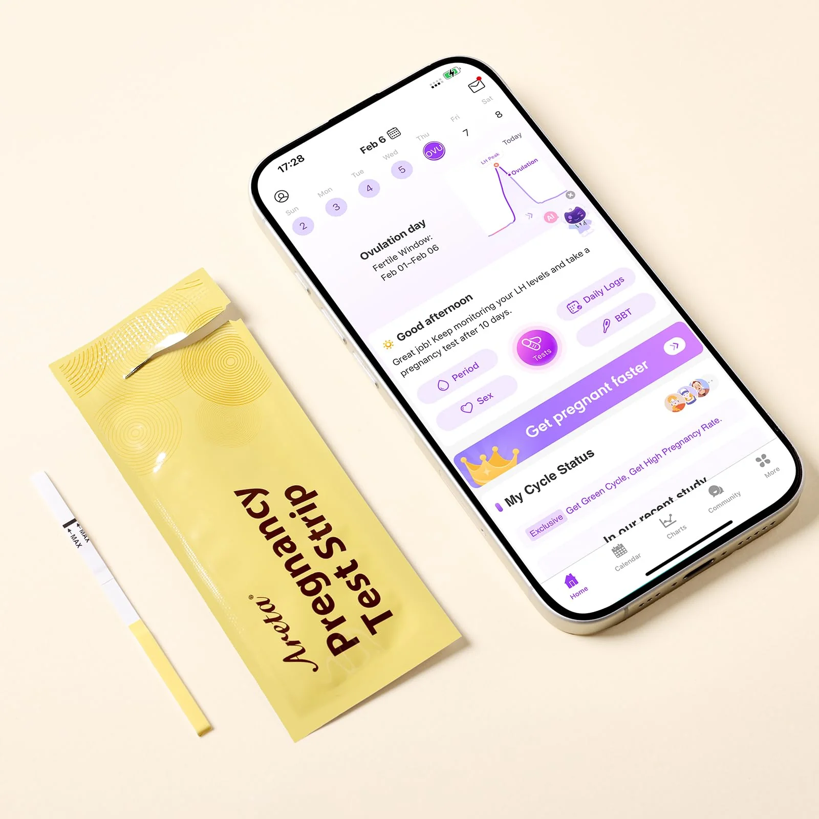 Areta Pregnancy Test Strips: 20-Pack hCG Tests, Highly Accurate and Rapid Results for Early Detection Before Your Missed Period | Expiration Date 11/24/2026 - Image 3