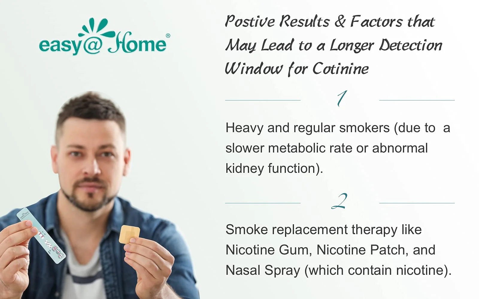 Easy@Home Nicotine Cotinine Urine Panel Dip Test Strips Kit- Sensitive Rapid Detection for Cotinine from Vaping Tobacco Cigarette Smoking Devices 200 ng/mL #ECOT-114 - Image 7