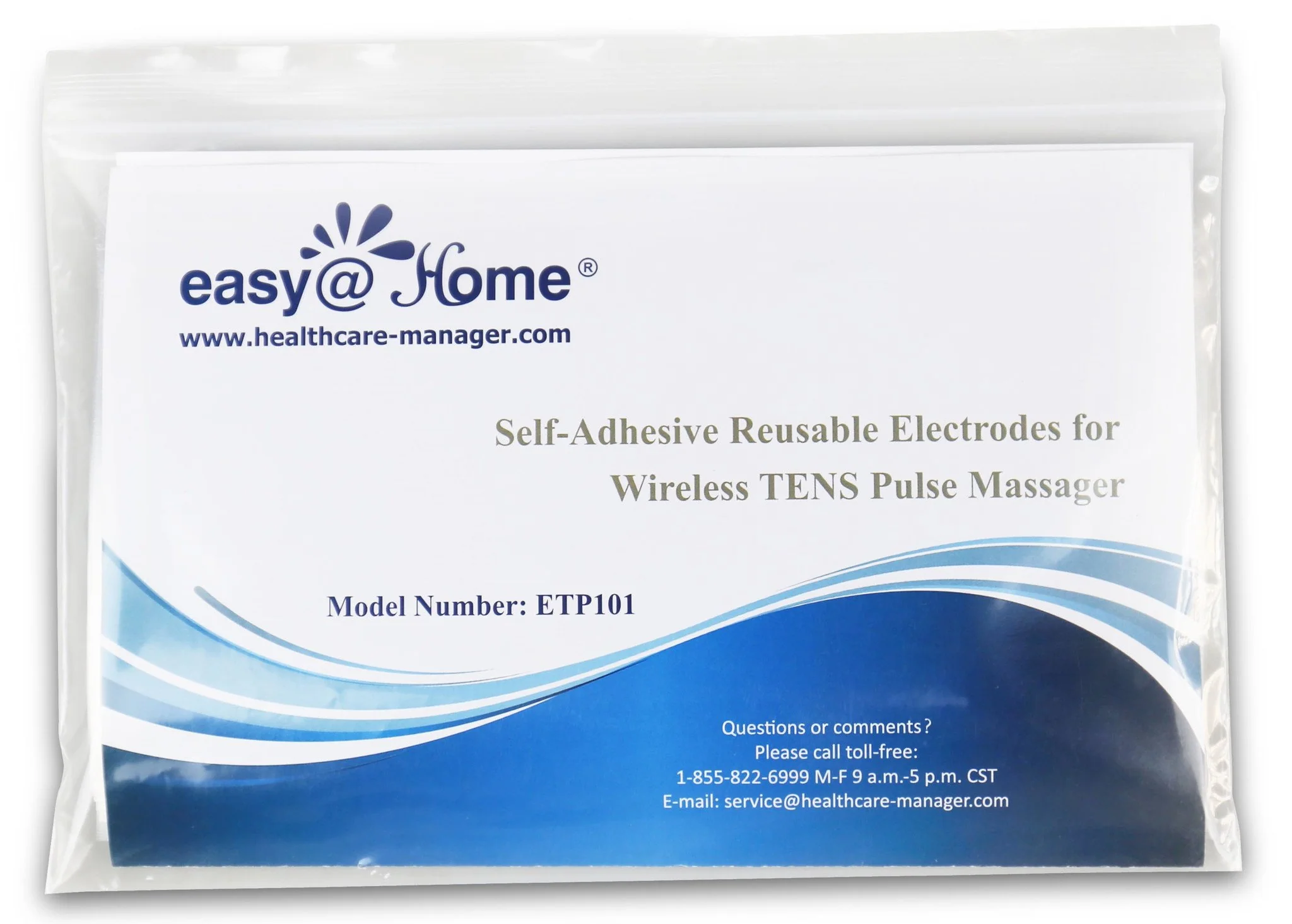 Easy@home 10 Re-useable Wireless TENS & EMS Self-Adhesive Electrode Pads - Image 3
