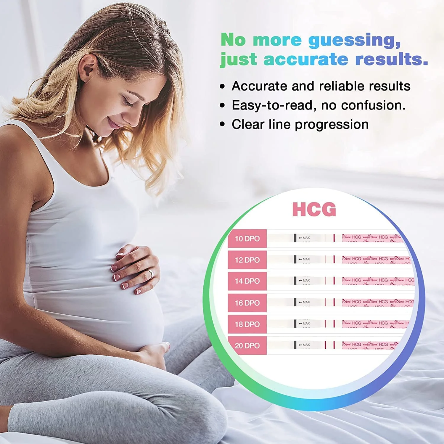 Easy@Home 100 Ovulation Test and 20 Pregnancy Test Strips, FSA Eligible Ovulation Test Kit Powered by Premom Ovulation Predictor Free iOS&Android APP,100LH +20HCG--Package May Vary - Image 3