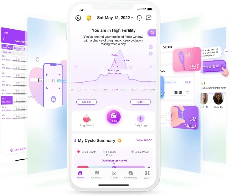 Easy@Home 100 Ovulation Test and 20 Pregnancy Test Strips, FSA Eligible Ovulation Test Kit Powered by Premom Ovulation Predictor Free iOS&Android APP,100LH +20HCG--Package May Vary - Image 5