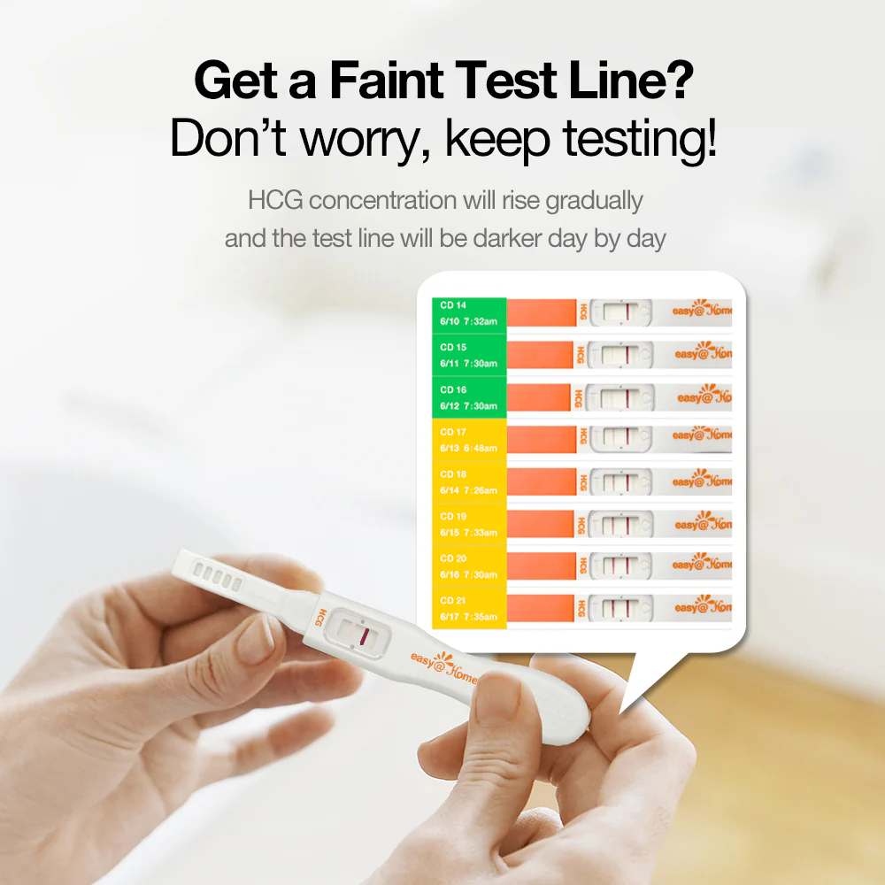 Easy@Home 3 Pregnancy Test Sticks - hCG Midstream Tests - Image 4