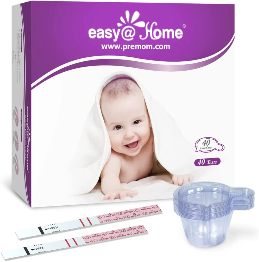 Easy@Home 40 Pregnancy Test Strips with 40 Large Urine Cups - Accurate and Clear Detection for Early Pregnancy | Package May Vary - Image 8