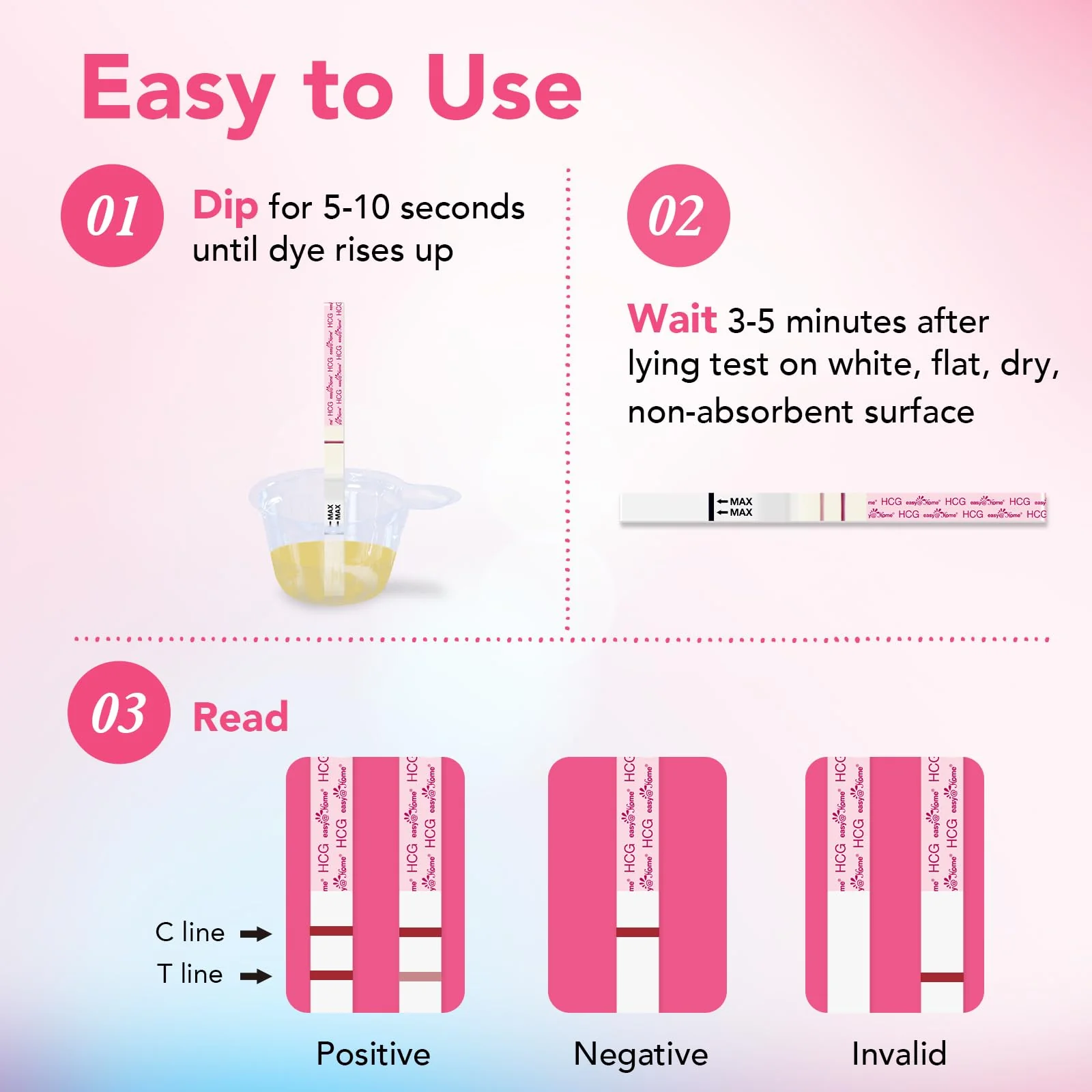 Easy@Home 9 Count Pregnancy Tests: 3 Early Detection Pregnancy Sticks & 6 Reliable Precise Pregnancy Test Strips - Instant Readings in Minutes | 9 Counts - Image 7