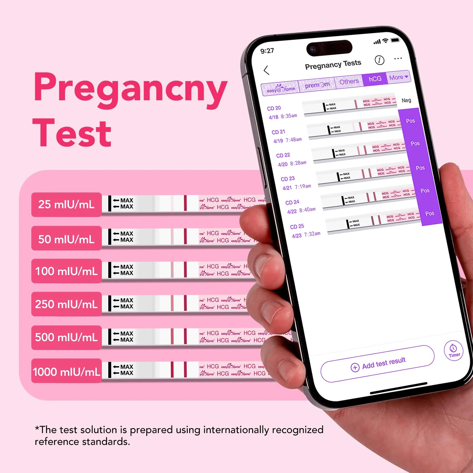Easy@Home 9 Count Pregnancy Tests: 3 Early Detection Pregnancy Sticks & 6 Reliable Precise Pregnancy Test Strips - Instant Readings in Minutes | 9 Counts - Image 8