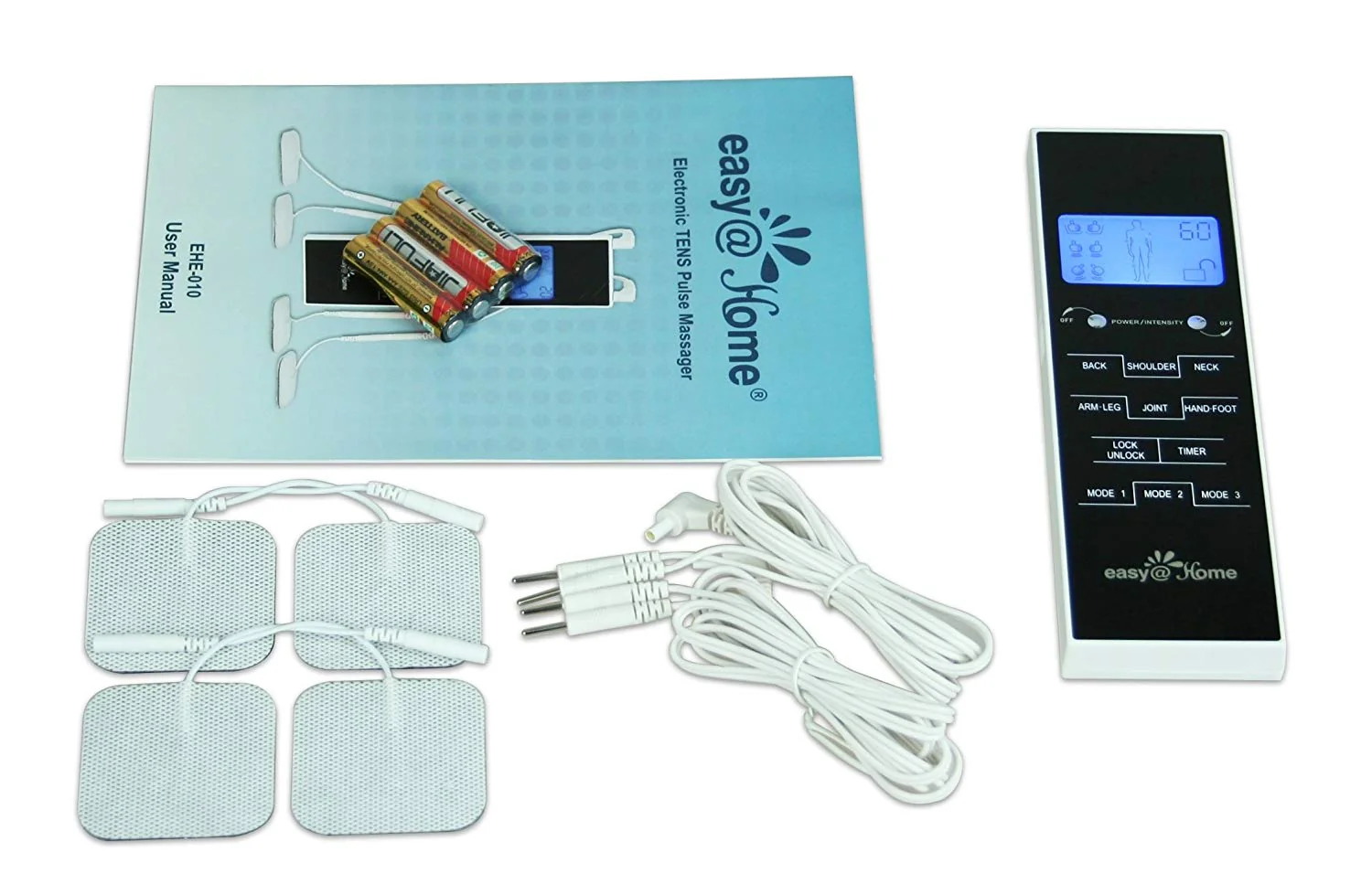 TENS Unit Muscle Stimulator, Easy@Home Electronic Pulse Massager,EMS TENS Machine,Pain Relief therapy Pain Management Device,Backlit LCD Display, OTC Home Use - FSA Eligible Handheld , EHE010 - Image 3