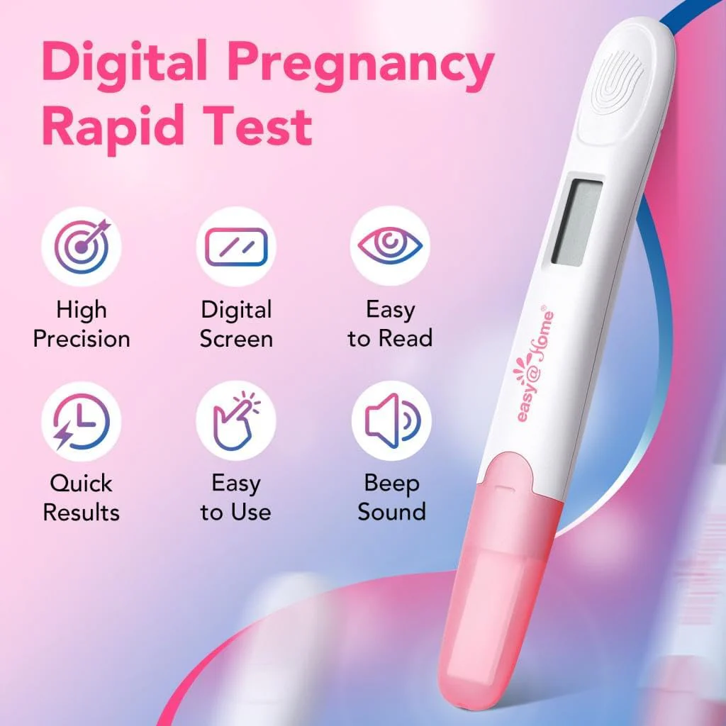Easy@Home Digital Pregnancy Test 2 Pack – Midstream hCG Tests for Early Detection with Digital Display – Easy At-Home Use - Image 2