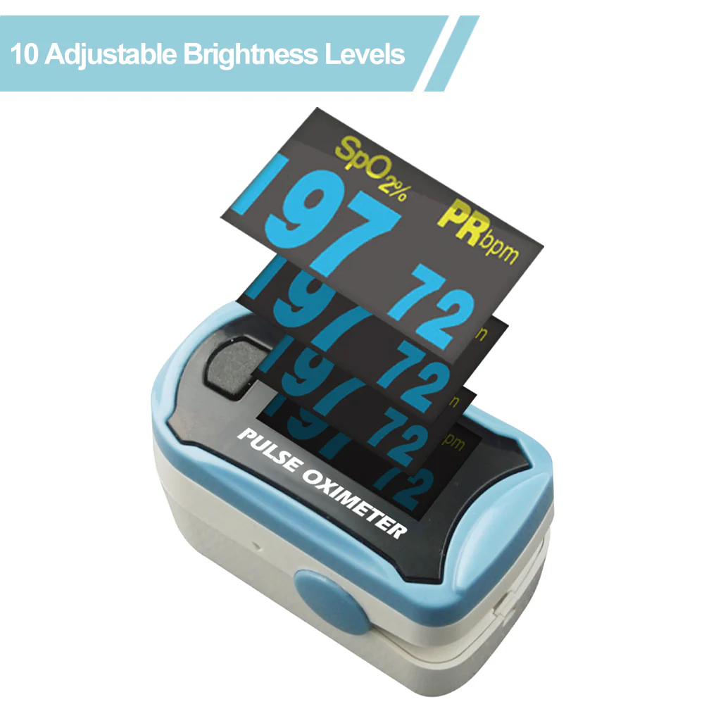 Easy@Home Fingertip Pulse Oximeter SpO2 Blood Oxygen Saturation Meter and Heart Rate Monitor, Rotatable OLED Display  -EHP029 - Image 6