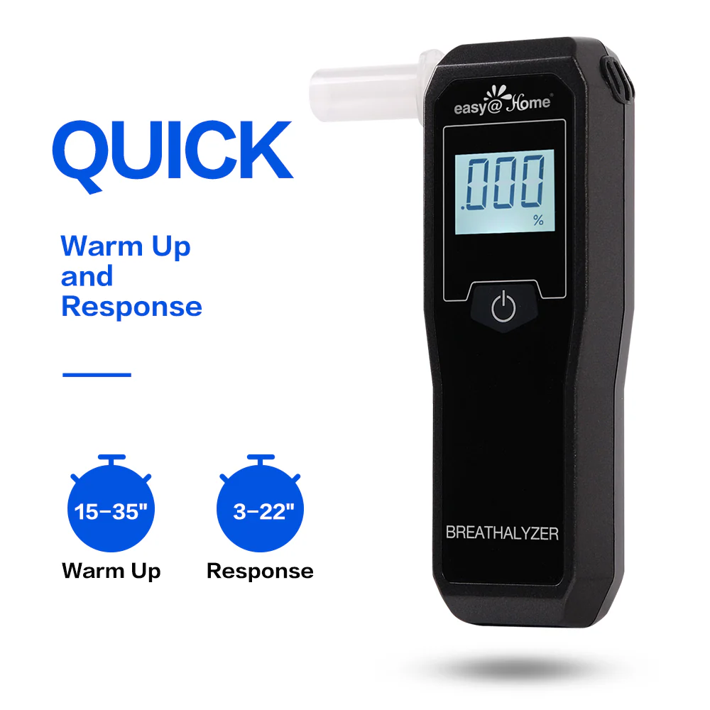 Easy@Home Breathalyzer, Professional-Grade Portable Fuel Cell Breath Alcohol Tester, Personal BAC Level Tracker Color Backlit Digital Notifications, 5 mouthpieces EAT-05FL - Image 6