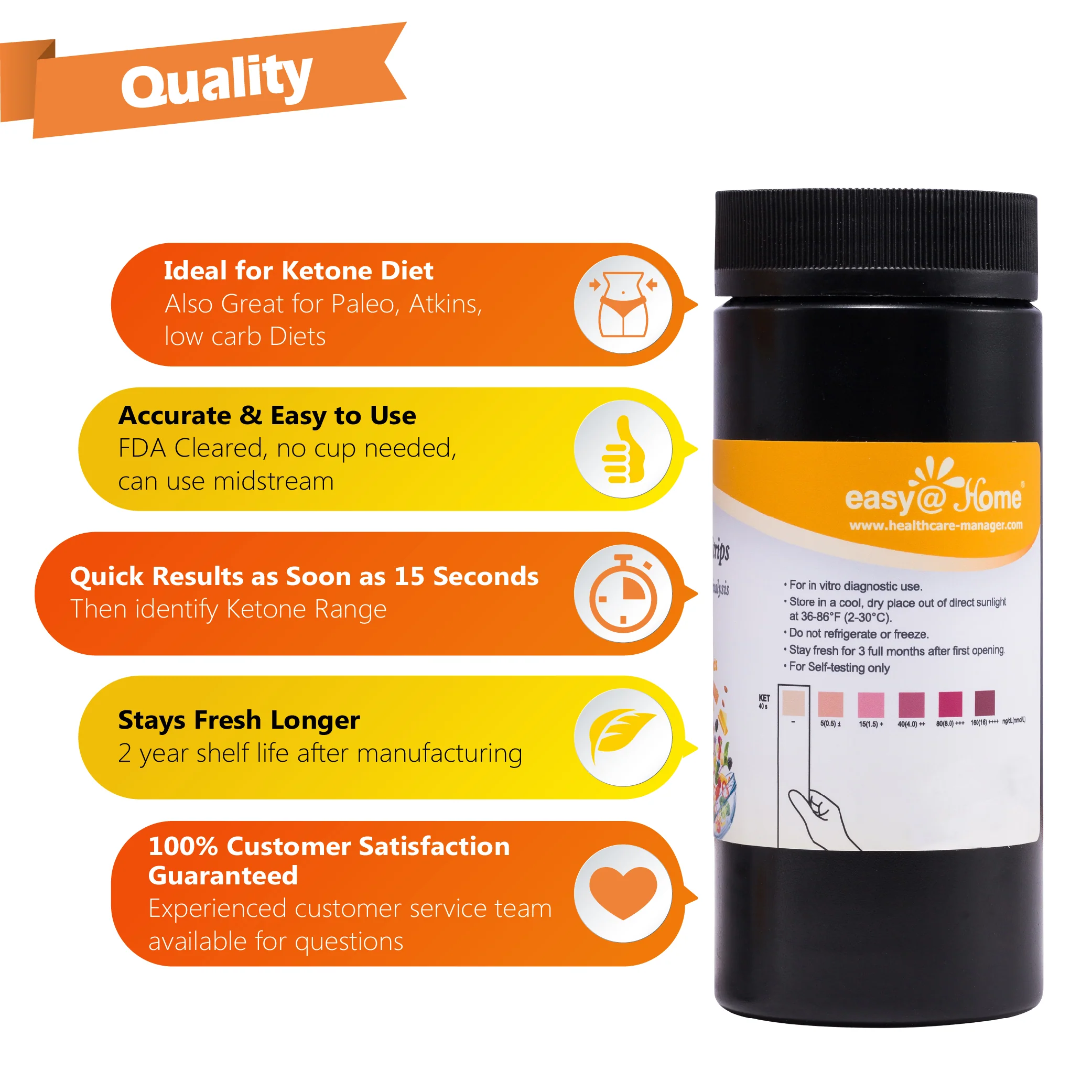 Easy@Home Ketone Strips 150 ct - Image 2
