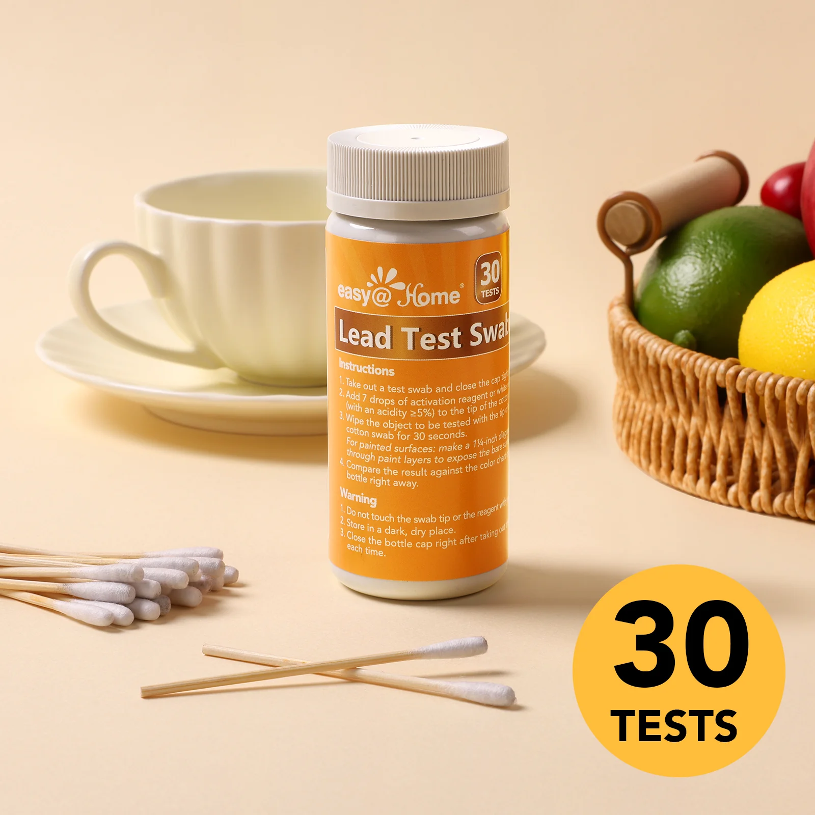 Easy@Home Lead Test Kit – 30 Rapid Testing Swabs with 30‑Second Colour‑Change Results. at Home Lead Test Kits Use for Paint, Toys, Dishes, Metals, Ceramic, Wood #EZLT-S:30 - Image 7