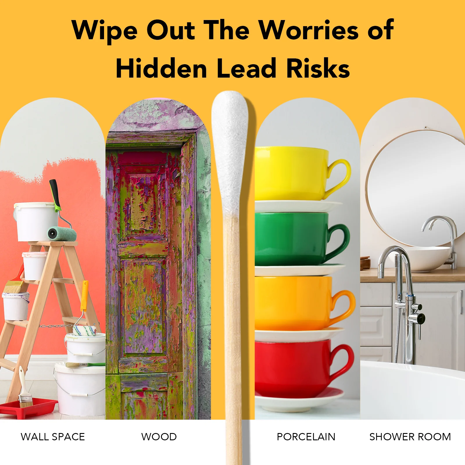 Easy@Home Lead Test Kit with Vinegar – 30 Rapid Testing Swabs with 30‑Second Colour‑Change Results. at Home Lead Test Kits Use for Paint, Toys, Dishes, Metals, Ceramic, Wood #EZLT-S:30(REAGENT-12ML) - Image 7