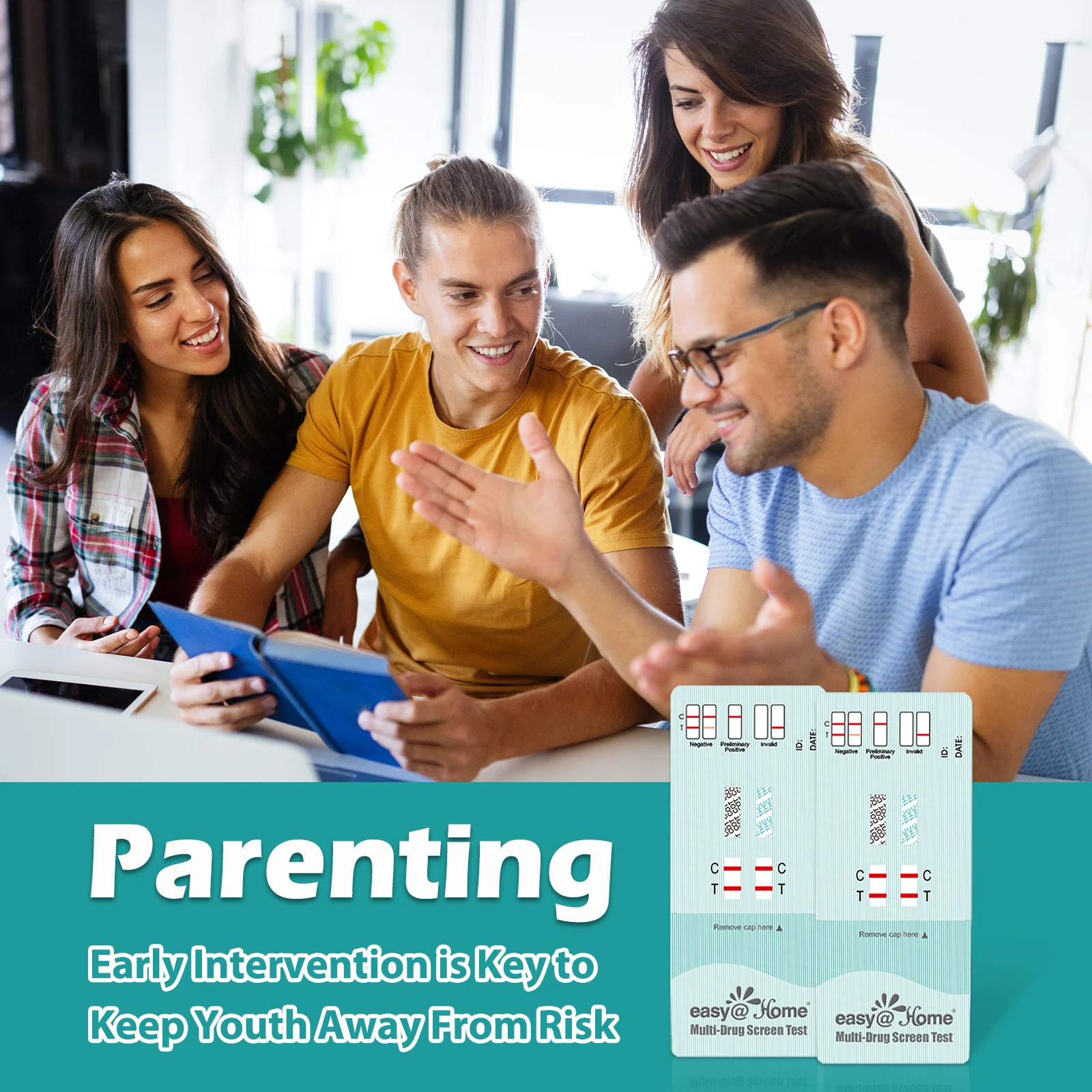 Easy@Home Marijuana and Nicotine Test: Detects THC and Nicotine Metabolites - Rapid Urine Test Strips Kit Over the Counter Use Instant Results in 5 Minutes - Multi-Drug Screen Test #EDOAP-124 15 Pack - Image 4