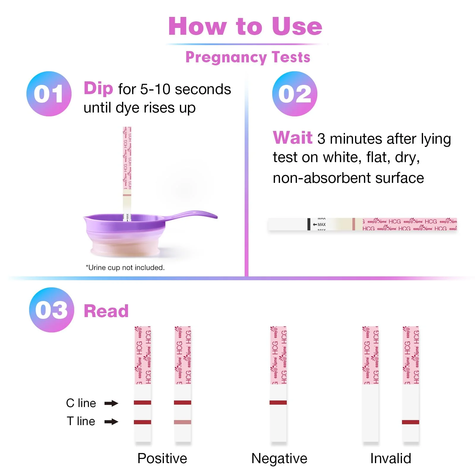 Easy@Home 50 Ovulation Test Strips and 20 Pregnancy Test Strips Combo Kit, (50 LH + 20 HCG)-Package May Vary - Image 8