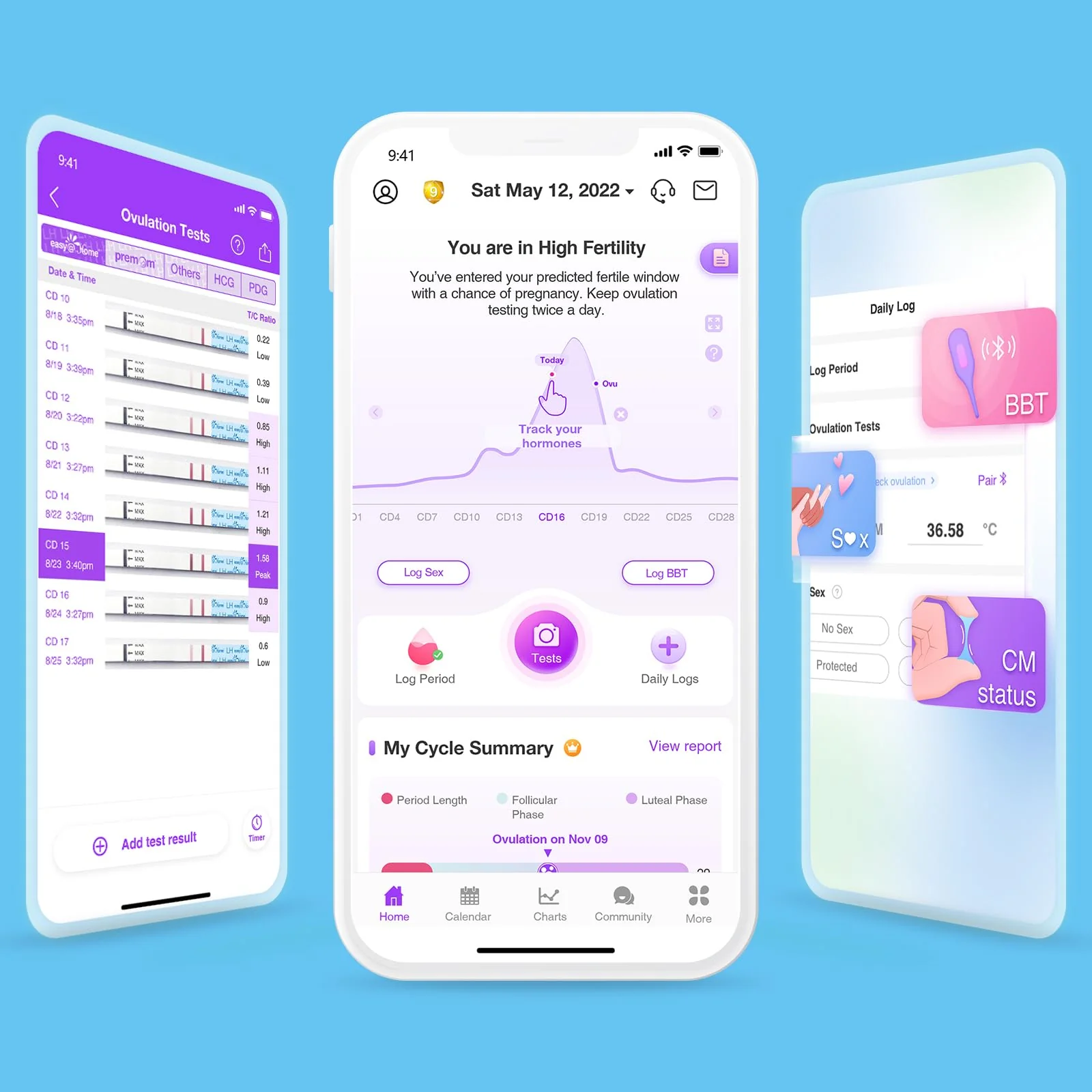 Easy@Home Ovulation & Pregnancy Test Strips Kit: 25 Ovulation Tests 10 Pregnancy Tests & 35 Large Urine Cups - Powered by Premom Ovulation APP | 25LH + 10HCG + 35 Urine Cups - Image 7