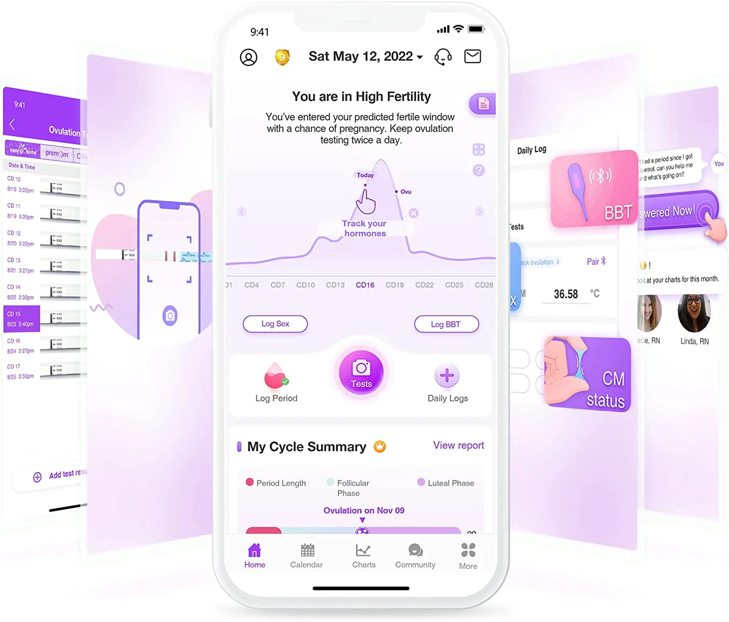 Easy@Home Ovulation Test Predictor Kit : Accurate Fertility Test for Women (Width of 5mm), Fertility Monitor Test Strips, 50 LH Strips - Image 5