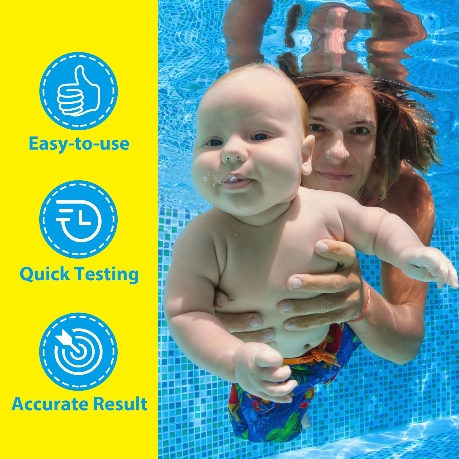 Easy@Home Pool Test Strips: 7-Way Spa Hot Tub Water Kit Instant Testing Ph Hardness Free Chlorine Bromine Cyanuric Acid Alkalinity, 100 Tests, 50 Strips Bottle/Refill -#EZWQ-S:100P - Image 2