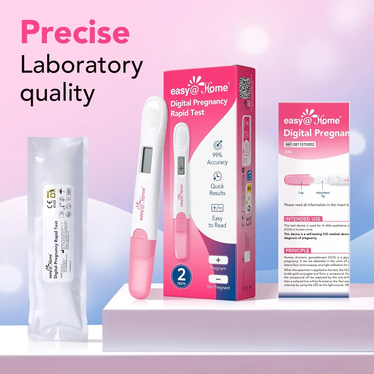 Easy@Home Pregnancy Test 3 Pack: hCG Test with 10 MIU/mL Sensitivity | Clear and Quick Results - Image 8