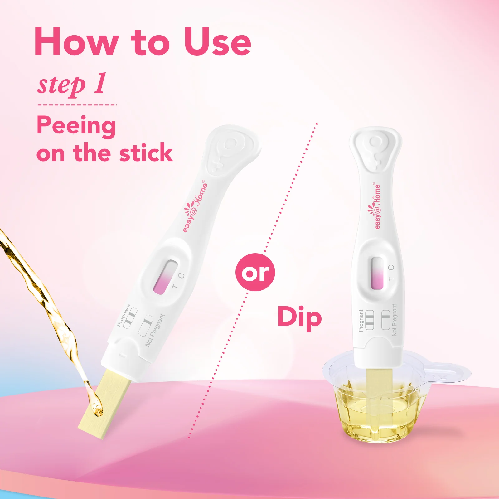 Easy@Home Pregnancy Test Sticks: Early Detection - Easy to Use at Home Rapid Result - Pregnancy Tests with Curved Handle | 5 Pack - EZW1-MA-5 - Image 3
