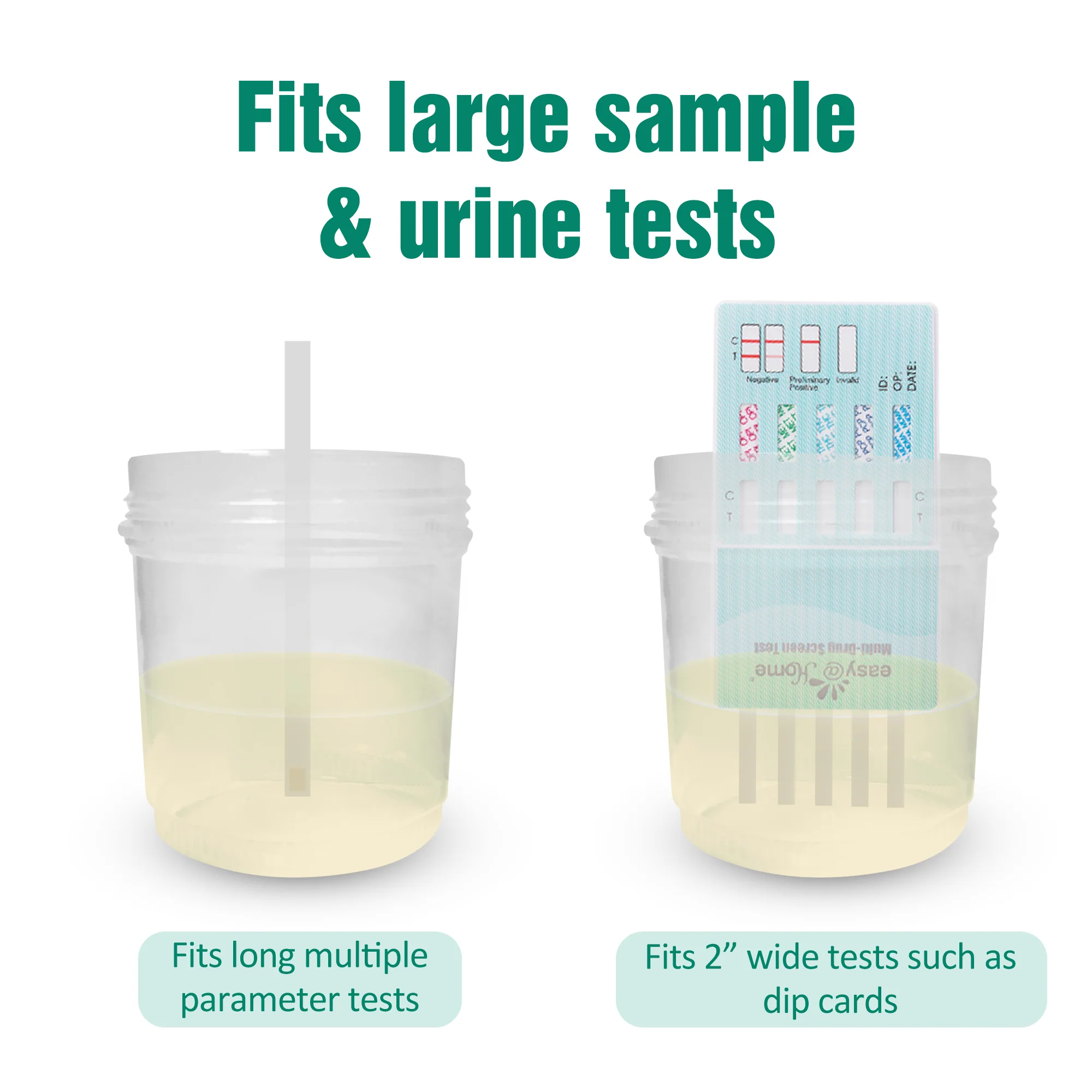 Easy@Home Quality Sterile Urine Specimen Collection Cups with Lids- Large 90mL (3oz) - Image 2