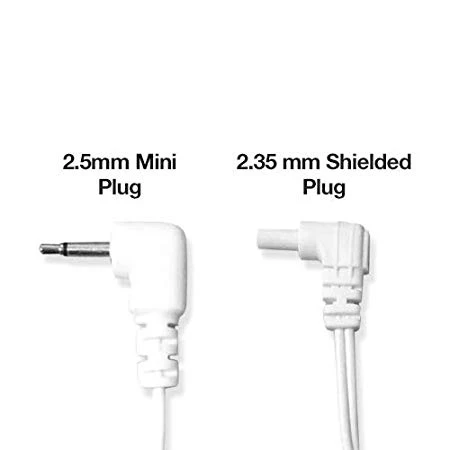 Easy@Home Replacement TENS Lead Wires, for EHE010/012pro,2.35mm Shielded Plug to Two 2mm Pin Connectors,2pc/Pack #EHE010-012(W) - Image 2
