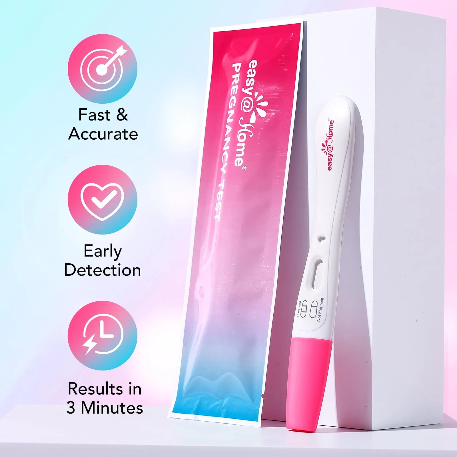 Easy@Home Smart Timing Pregnancy Test: Accurate Early hCG Detection - Fast Results & Easy to Use At-Home Tests with Love Heart Indicator | 5 Pack - Image 3