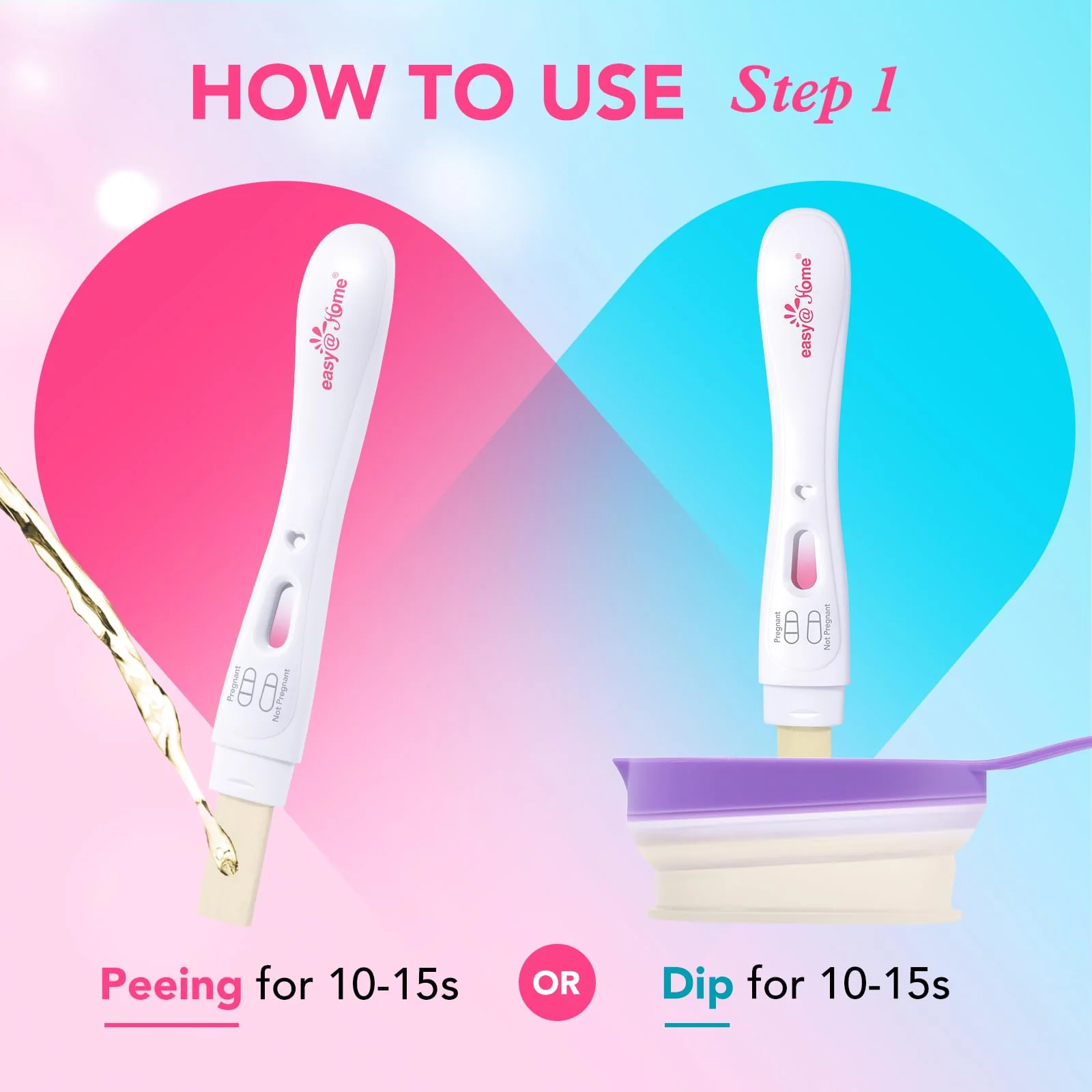 Easy@Home Smart Timing Pregnancy Test: Accurate Early hCG Detection - Fast Results & Easy to Use At-Home Tests with Love Heart Indicator | 5 Pack - Image 5