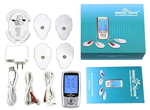 Easy@Home Rechargeable TENS Unit + EMS Muscle Stimulator, 2 Independent Channels, 20 Intensity Levels, 8 Massage Types+16 Modes, 510K Cleared FSA Eligible Handheld Electronic Pulse Massager, EHE029G-B - Image 7