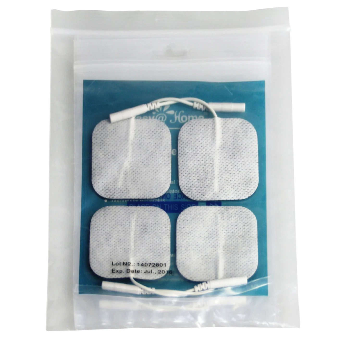 Easy@Home Tens Unit Self Stick Carbon Electrode Pads, Non Irritating Design 40 Pack 2" x 2" Reusable Pads - Image 8