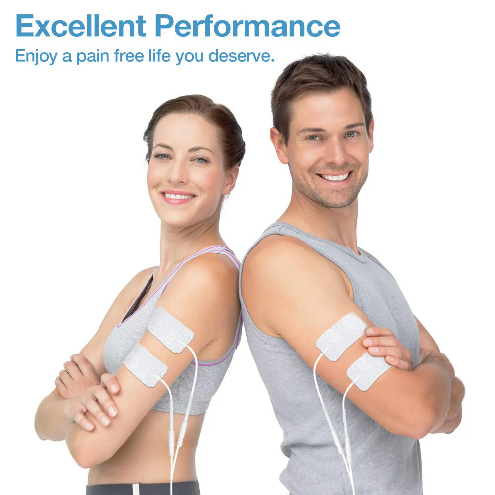 Easy@Home Tens Unit Self Stick Carbon Electrode Pads, Non Irritating Design 8 Pcs 2" x 4" Reusable Pads - Image 6