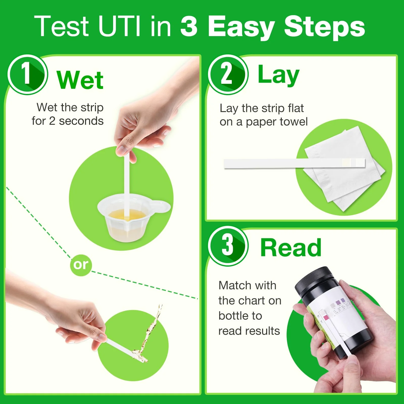 Easy@Home Urinary Tract Infection Test Strips, 25 Pack- UTI-25BTL-PCS:25 - Image 5