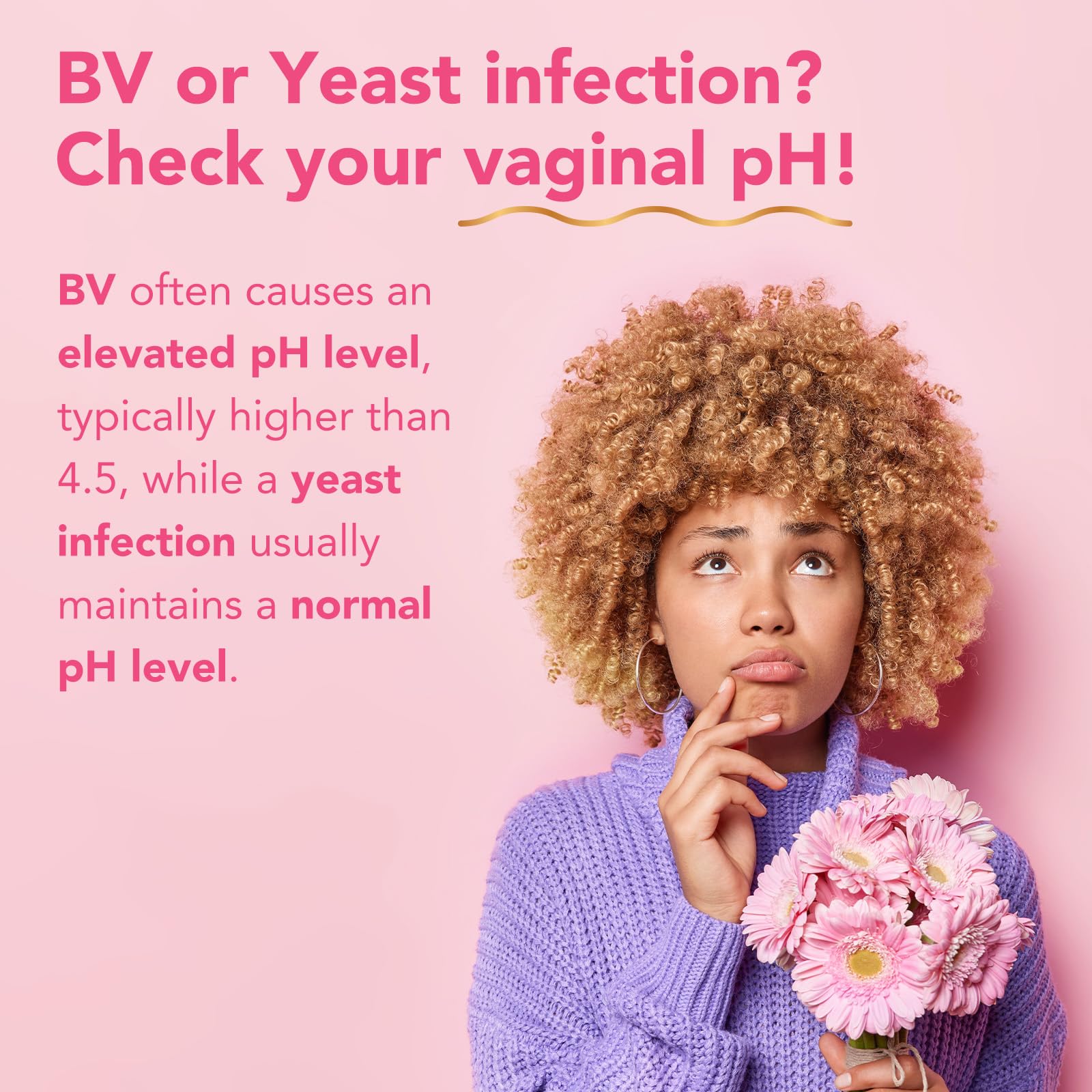 Easy@Home Vaginal pH Test -10 Strips | BV Test Kit at Home for Women | Yeast Infection Test + pH Balance for Women - Image 2