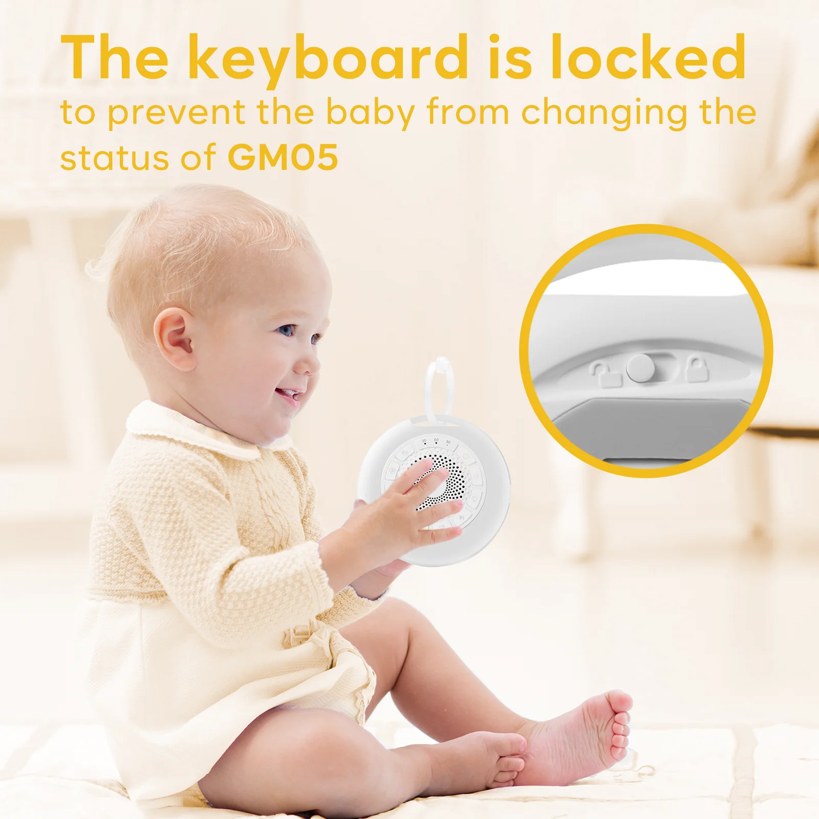 Easy@Home White Noise Machine: Portable Sleep Aid Babies with White Noise | Night Light | 26 Soothing Lullabies & Nature Sounds | 3 Timer Settings | 7 Colourful Lighting & USB - Image 5