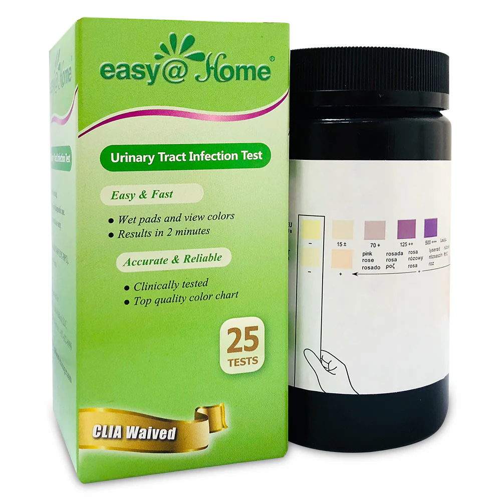 Easy@Home Urinary Tract Infection 50 Test Strips, 25 Tests/BTL (UTI-50P) UTI-25BTL-PCS:50 - Image 3