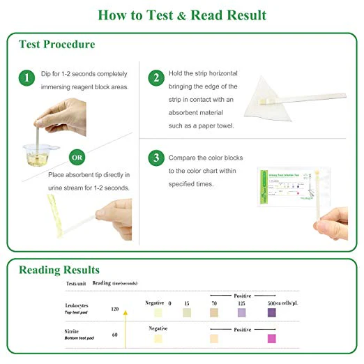 Easy@Home Urinary Tract Infection 50 Test Strips, 25 Tests/BTL (UTI-50P) UTI-25BTL-PCS:50 - Image 7