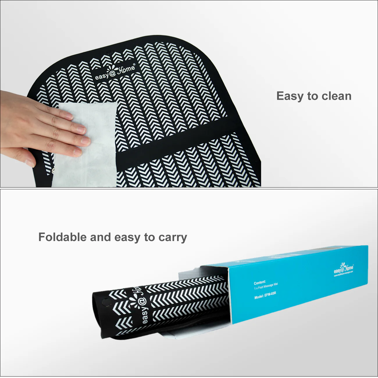 Easy@Home TENS Foot Massager Mat - Accessory of TENS Model# EHE015 and EHE029G (Controller Sold Separately, Mat Can’t Be Used Without TENS Unit Controller), Portable Foot Massager Pad EFM-05R - Image 5