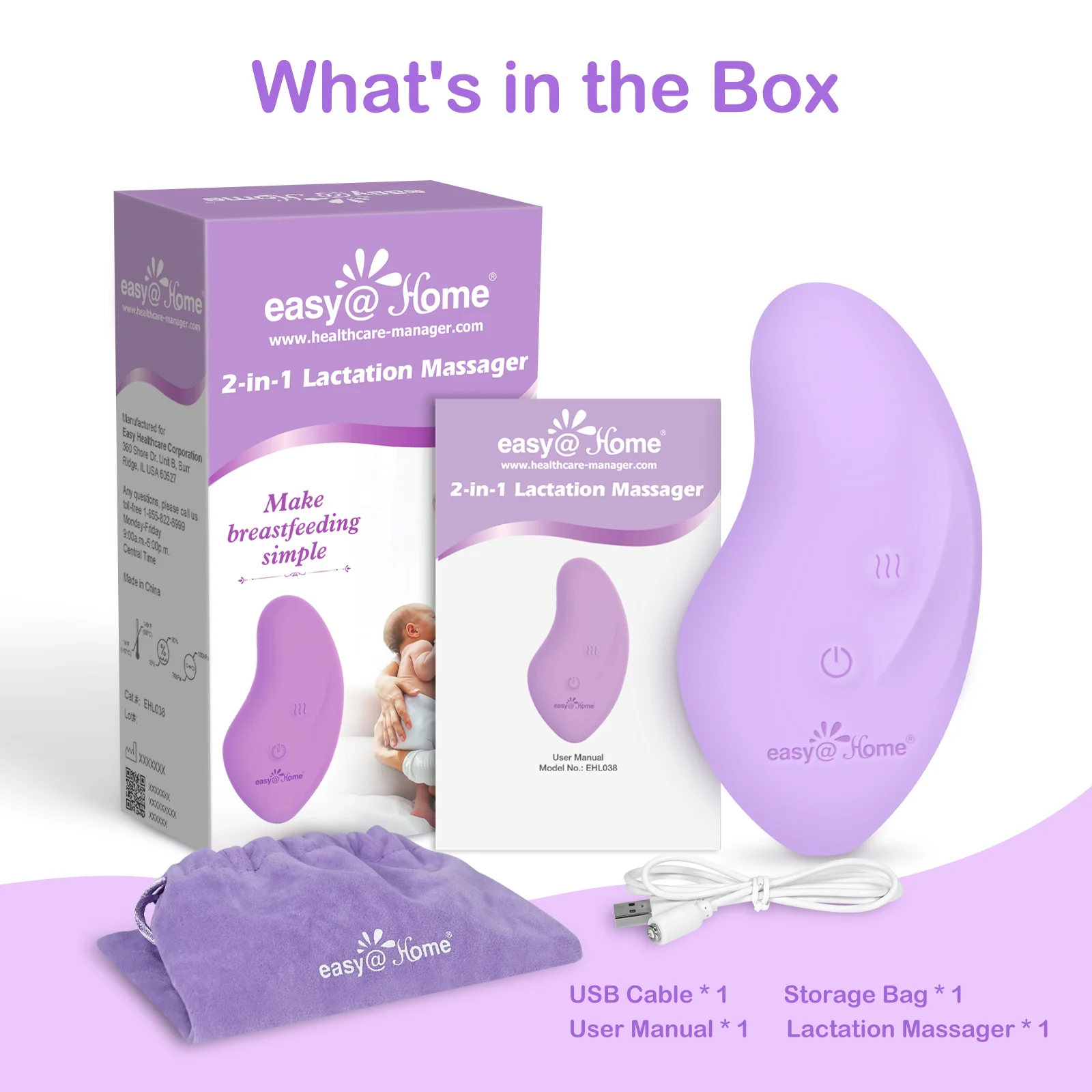 Lactation Massager Breastfeeding Stimulator: 2-in-1 Nursing Baby Pump Mom Breast Support | Warming Sore Tenderness Relief Nipple Massage | Postpartum Essential | Improves Breastmilk Flow EHL038 - Image 8