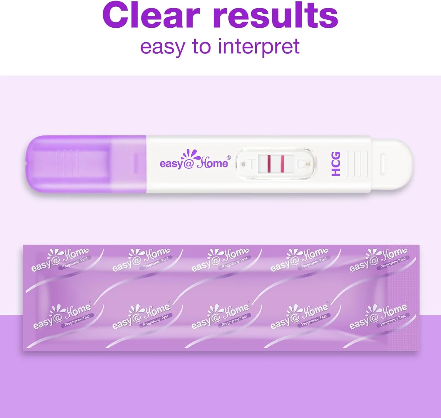 Pregnancy Test Kit for Early Detection—5 x Easy@Home 10 MIU/mL hCG Pregnancy Tests, Midstream Home Fertility Test Kit - Image 6
