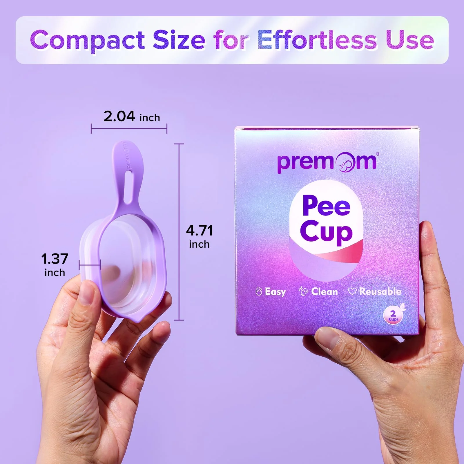 Premom 2 Urine Cups for Ovulation & Pregnancy Tests: Reusable & Collapsible Pee Cups for Home Fertility Testing | Easy to Use & Clean - Essential Kit for Women with Urine Sample Detection - Image 6