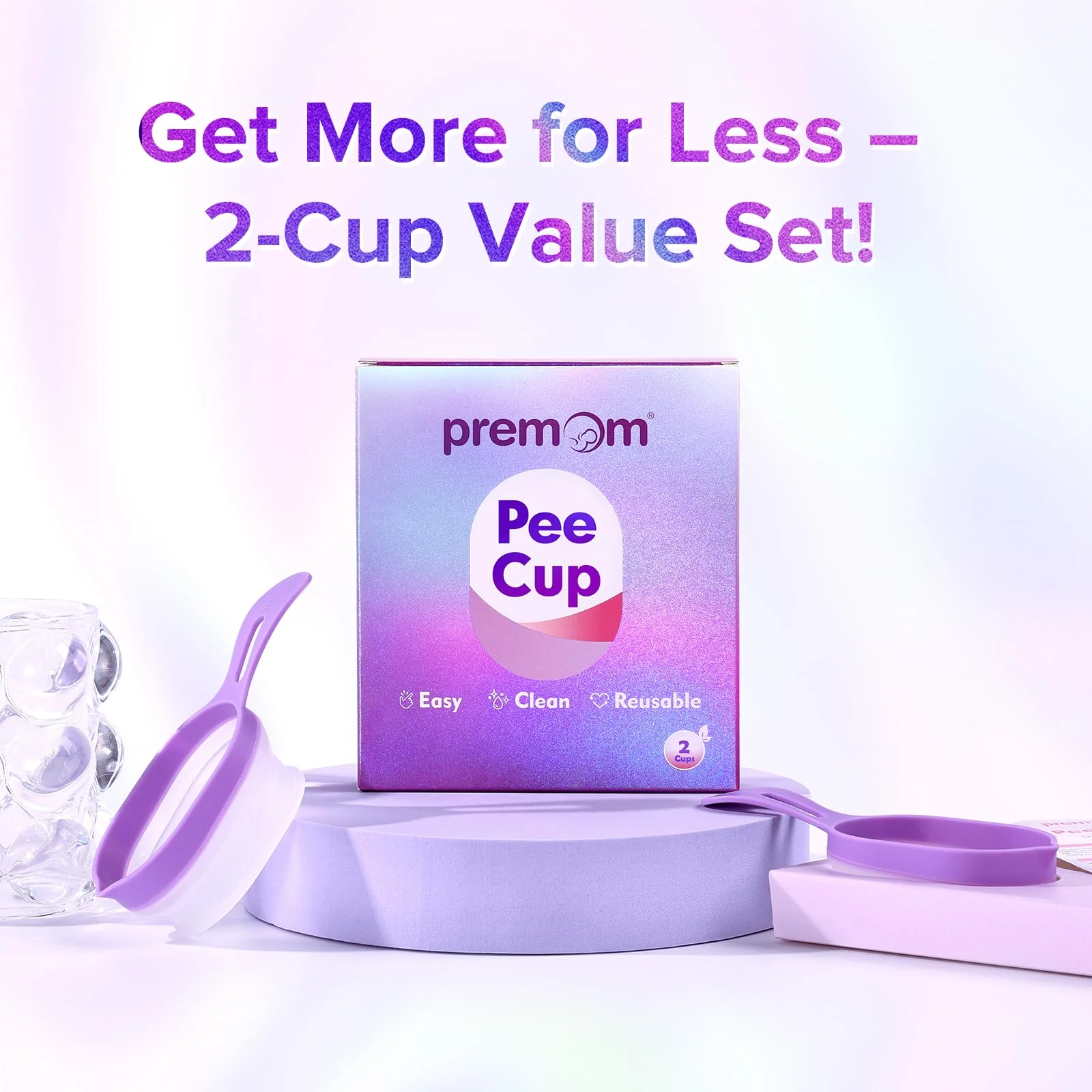 Premom 2 Urine Cups for Ovulation & Pregnancy Tests: Reusable & Collapsible Pee Cups for Home Fertility Testing | Easy to Use & Clean - Essential Kit for Women with Urine Sample Detection - Image 8