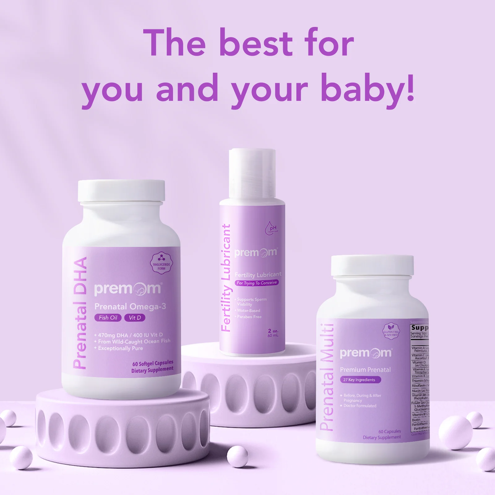 Premom Multivitamin for Women - Prenatal Formula Vitamin Supplements: Methyl Folate + Iron + Biotin + Zinc + 27 Nutrients, Choline + B Complex Conception Fertility Prenatal Vitamins - Image 7